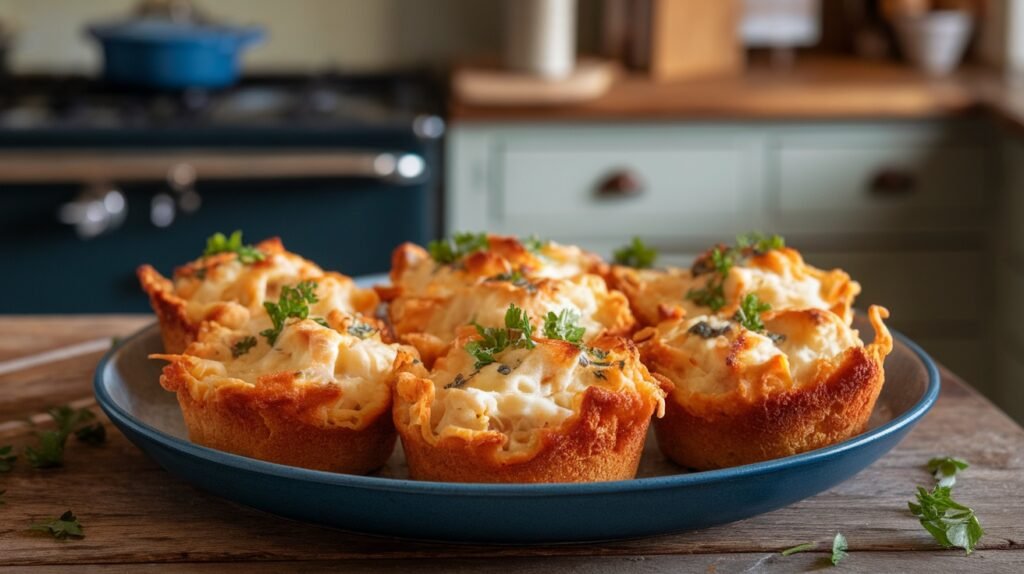 Chicken Alfredo Casserole Cups