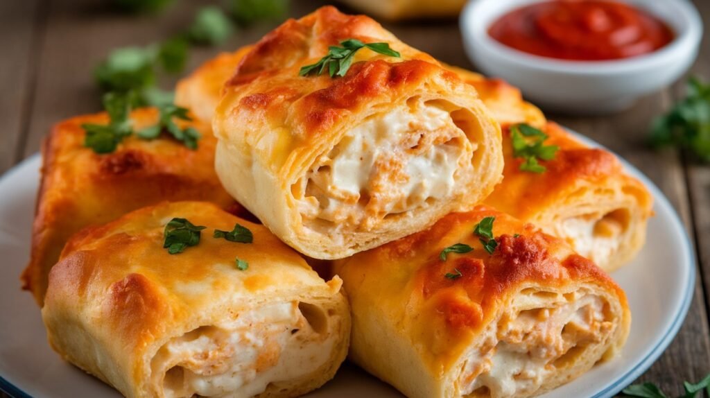 Chicken Alfredo Pizza Rolls