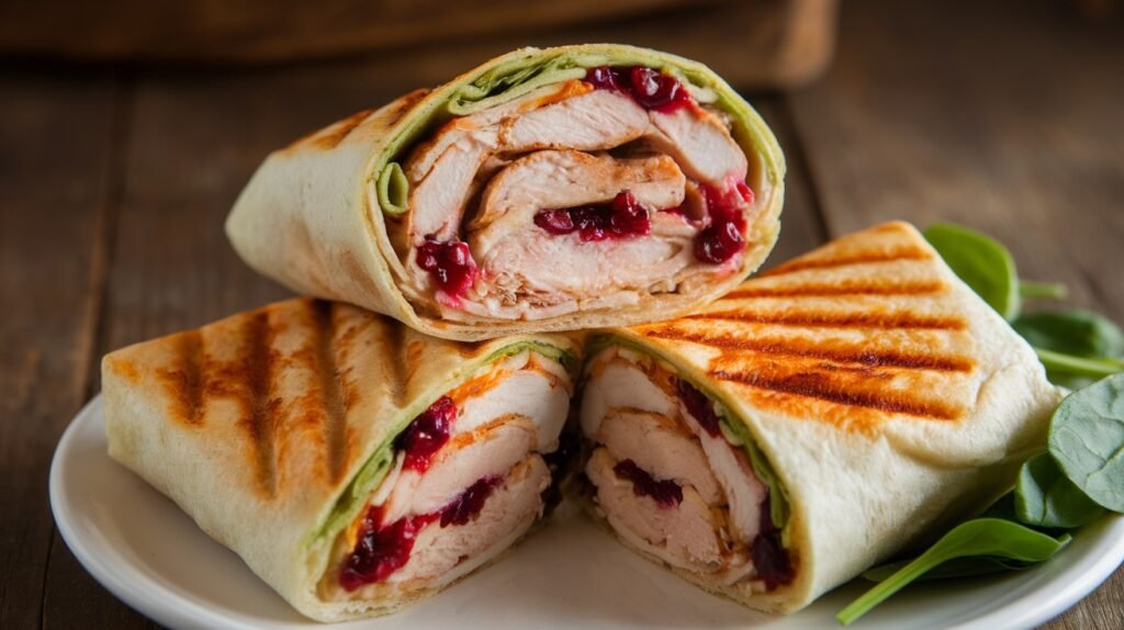 Chicken and Cranberry Wrap Melts