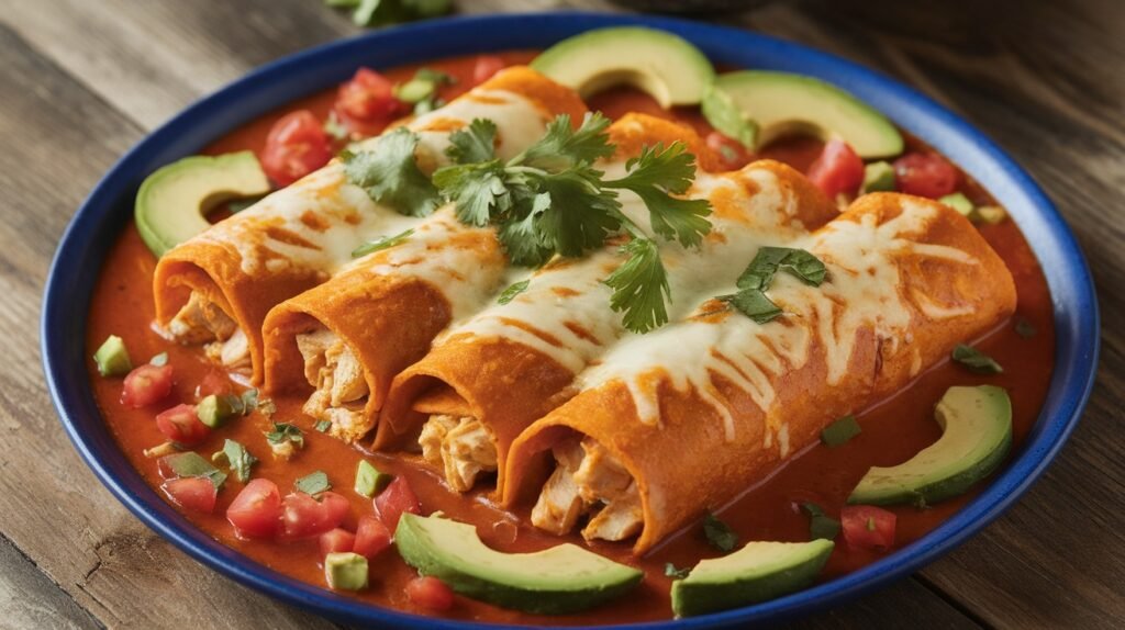 Chicken and Sweet Potato Enchiladas