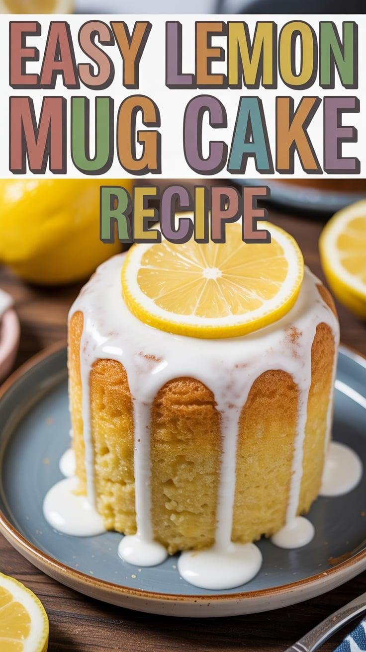 Zesty Lemon Mug Cake Recipe Lemon Mug Cake