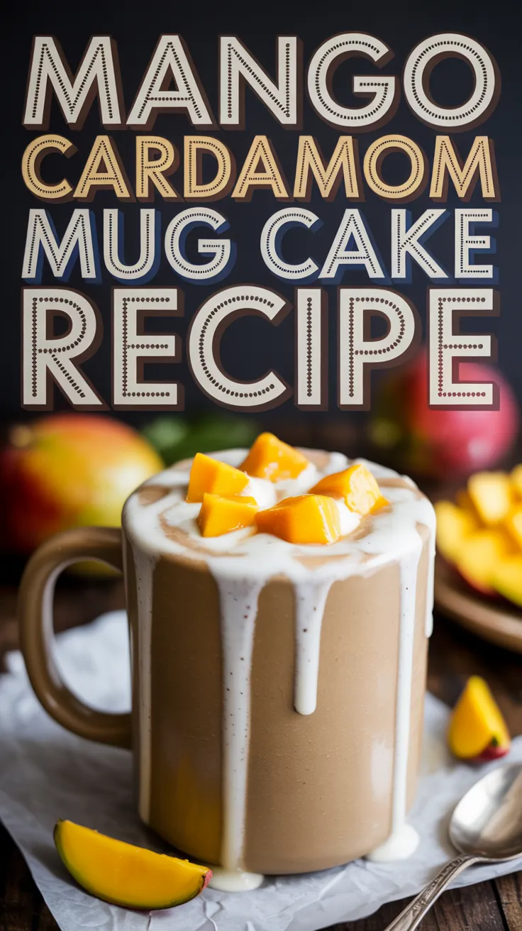 Mango Cardamom Mug Cake