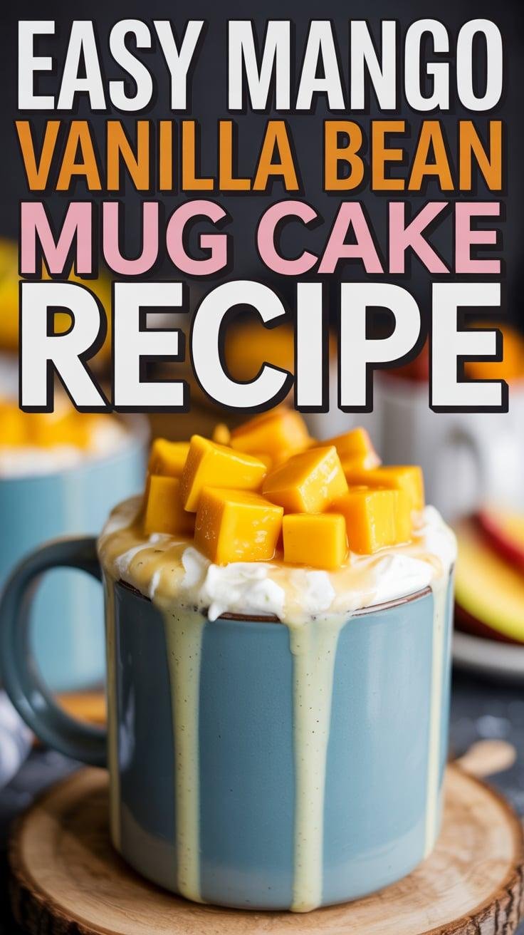 Mango Vanilla Bean Mug Cake
