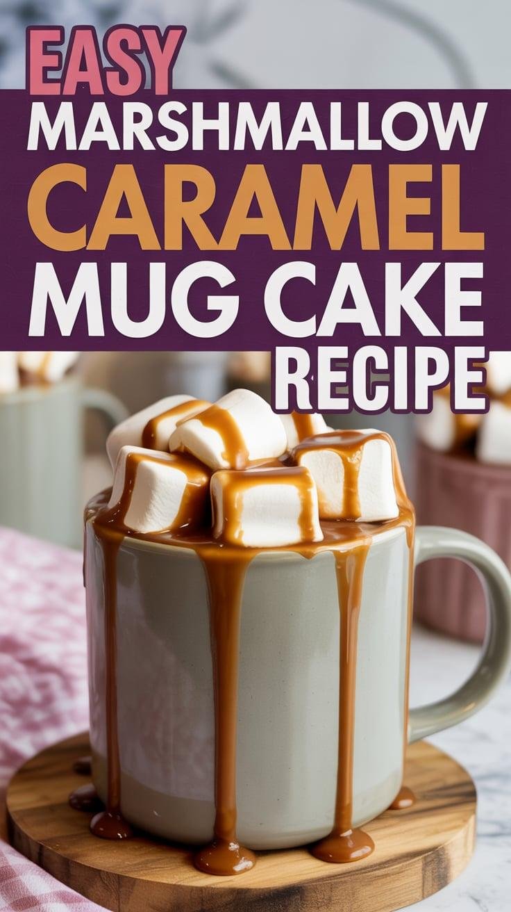 Marshmallow Caramel Mug Cake