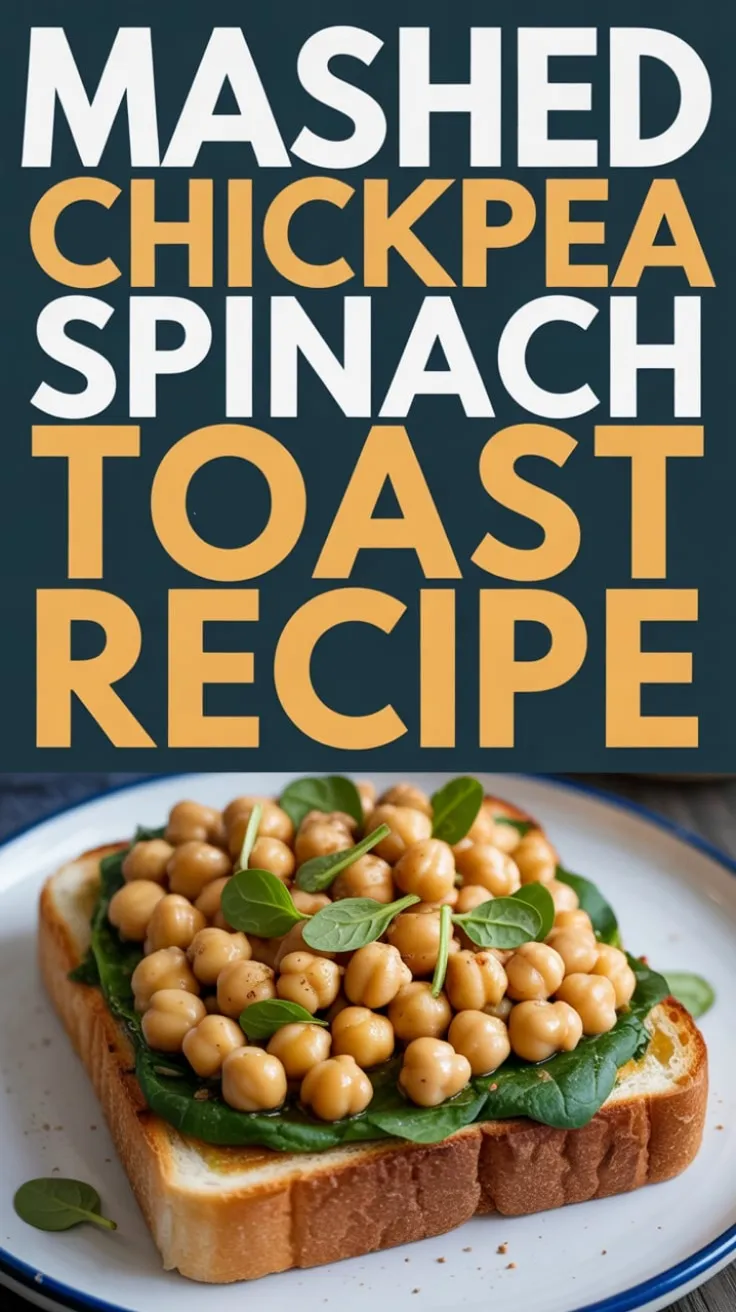 Mashed Chickpea and Spinach Toast