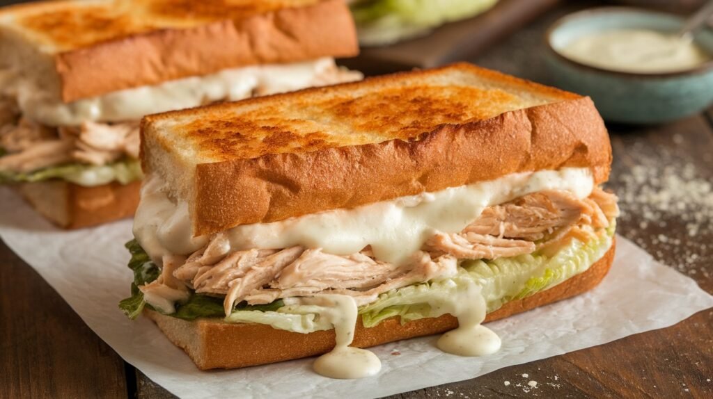 Chicken Caesar Sandwich Melts