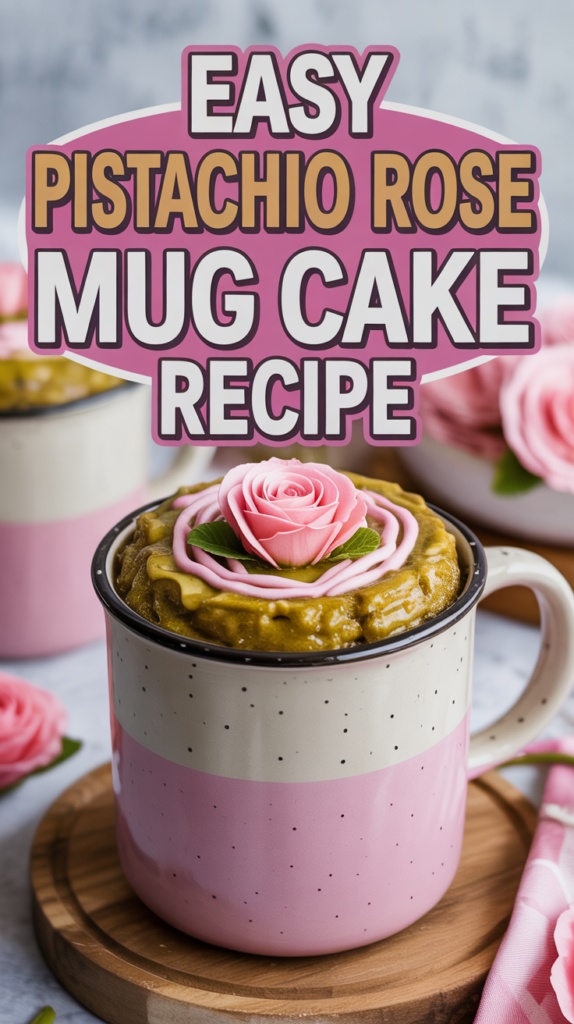 Delightful Pistachio Rose Mug Cake Recipe