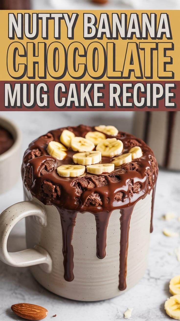 Nutty Banana Chocolate Mug Cake