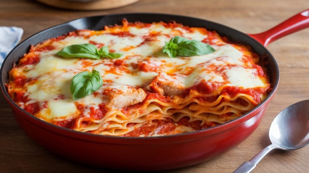 Chicken Parm Skillet Lasagna