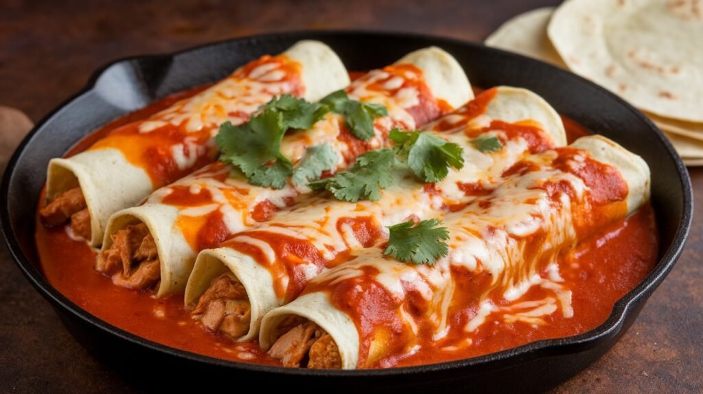 Creamy Chicken Enchilada Skillet