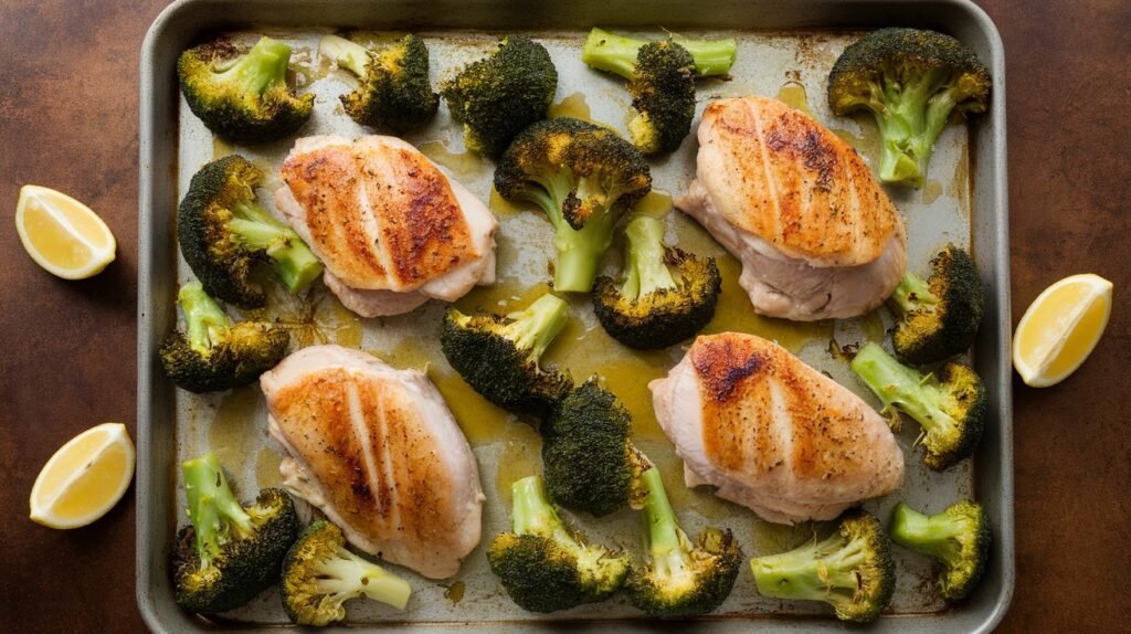 Sheet Pan Chicken and Broccoli
