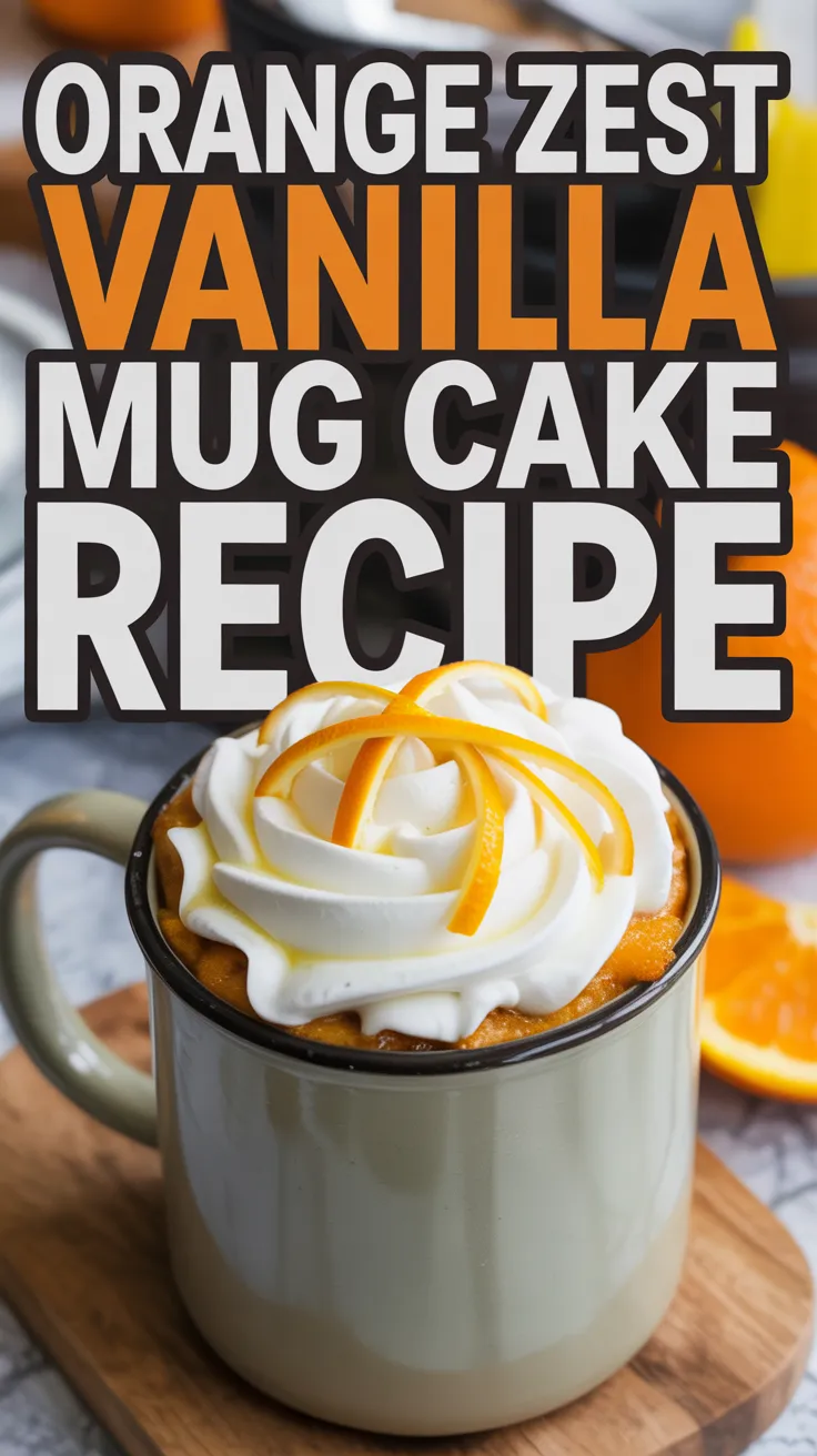 Orange Zest Vanilla Mug Cake