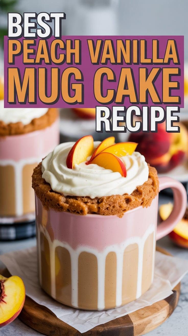 Peach Vanilla Mug Cake