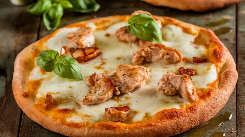 Chicken and Roasted Garlic Flatbread