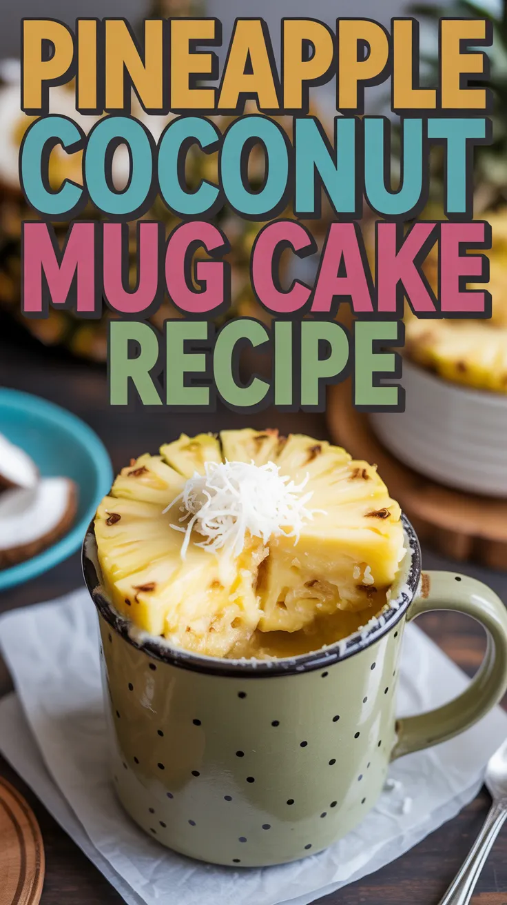 Pineapple Coconut Mug Cake