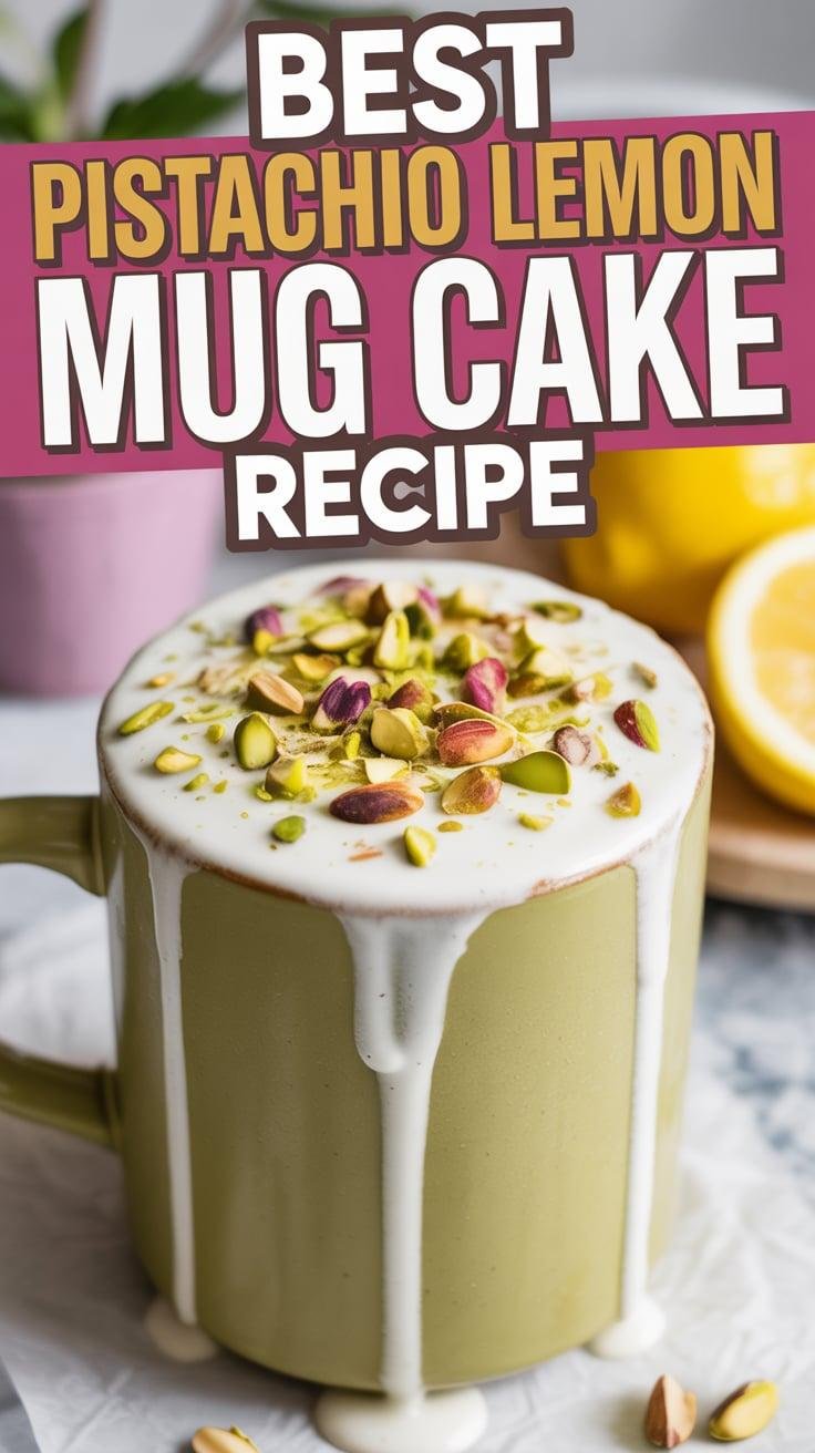Pistachio Lemon Mug Cake