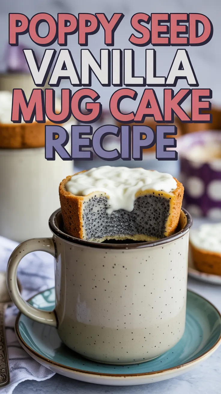 Poppy Seed Vanilla Mug Cake