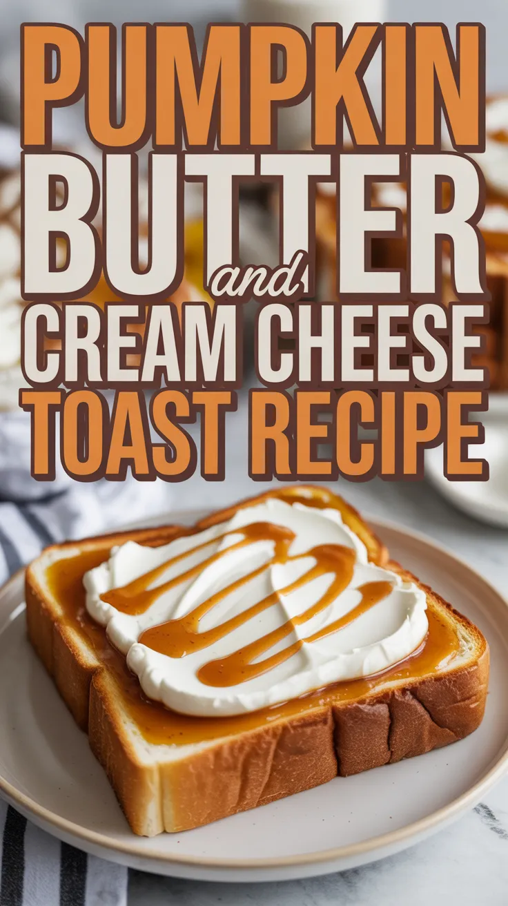Pumpkin Butter and Cream Cheese Toast