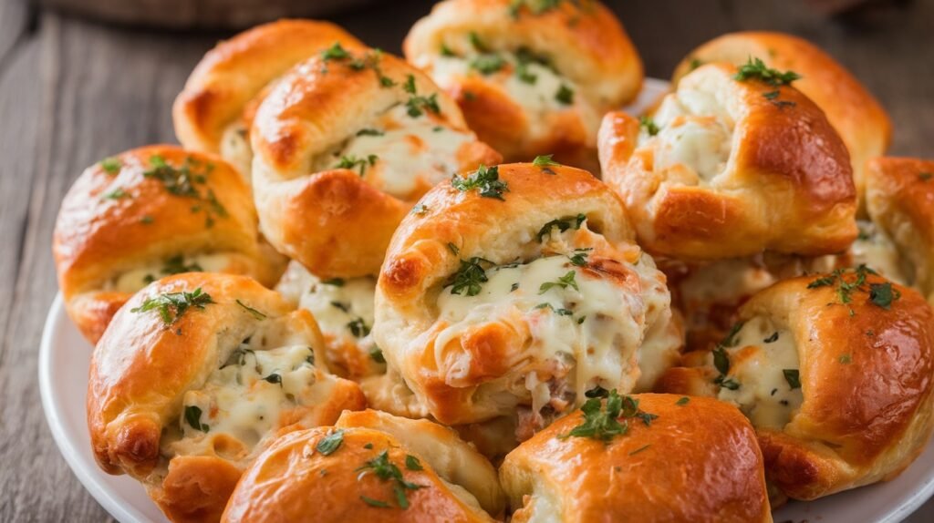Chicken Alfredo Crescent Bombs