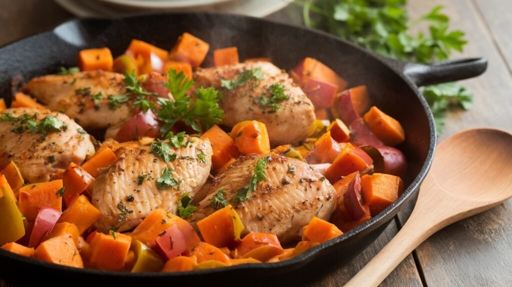 Chicken and Sweet Potato Skillet