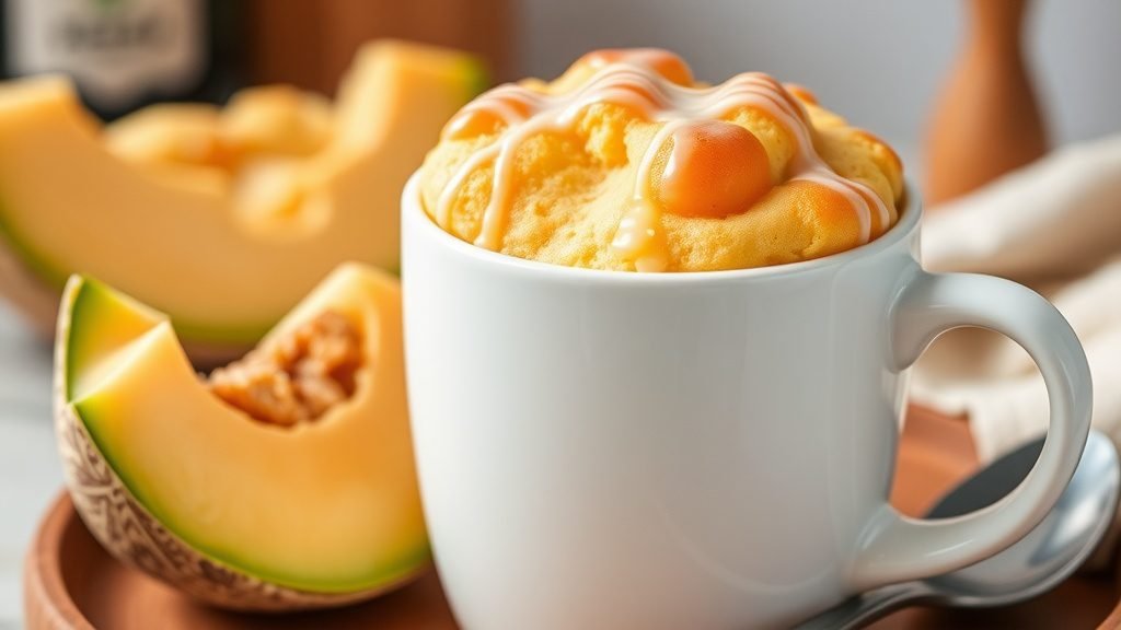 Cantaloupe Vanilla Mug Cake