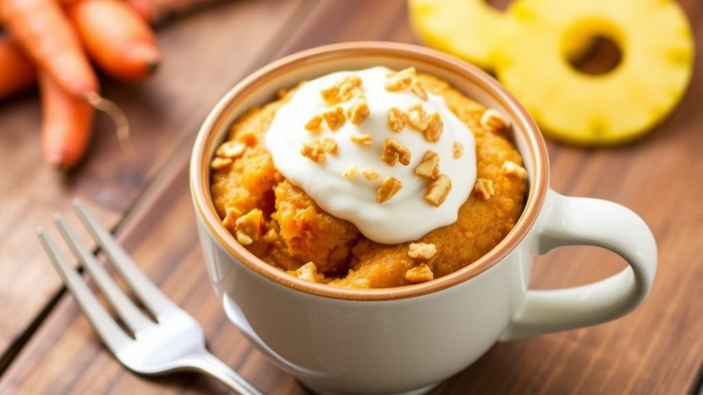 Carrot Pineapple Mug Cake