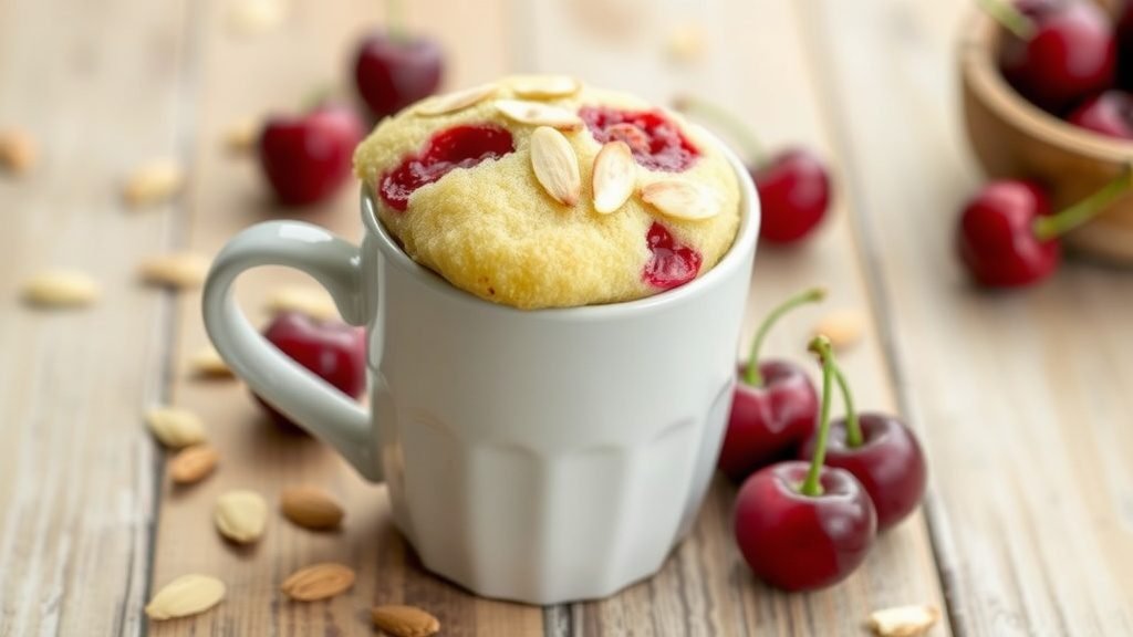 Cherry Almond Mug Cake