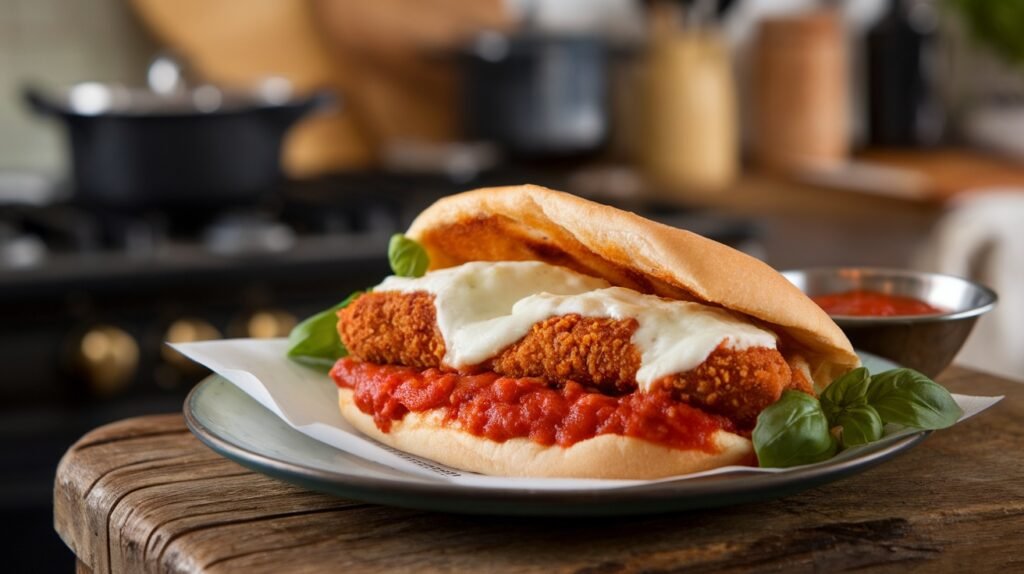 Chicken Parm Pita Pocket Sandwiches