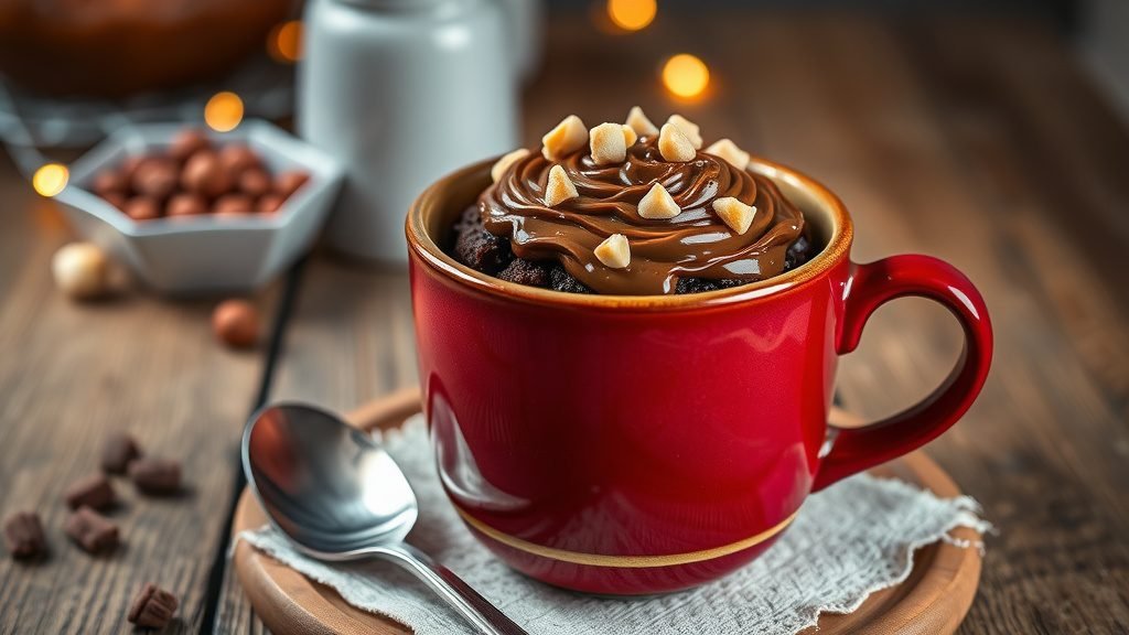 Chocolate Hazelnut Mug Cake