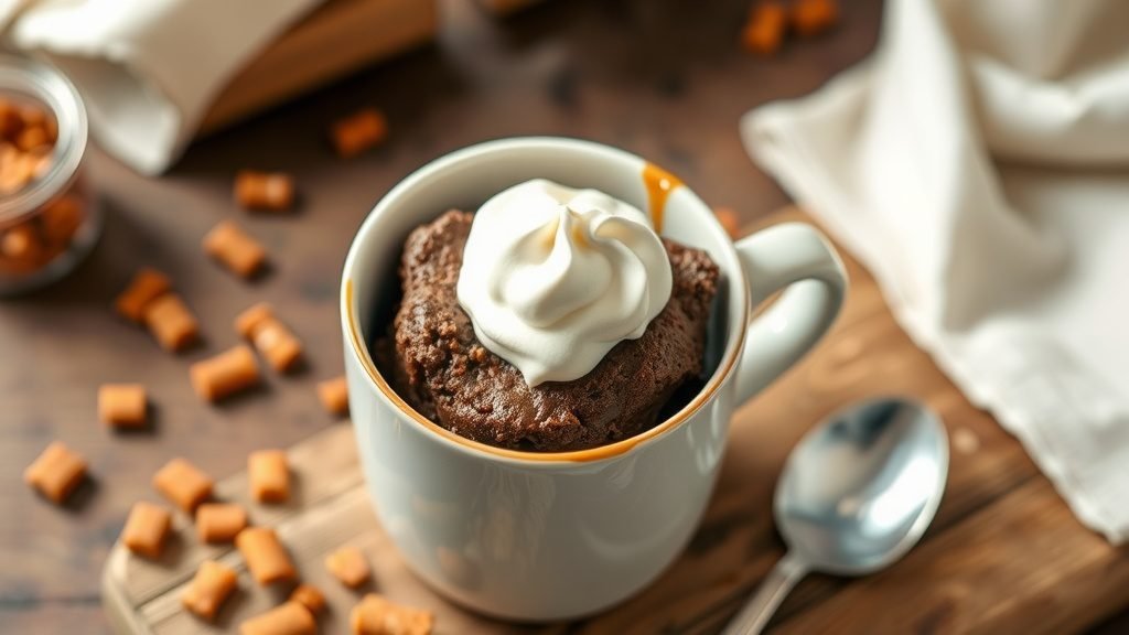 Chocolate Toffee Mug Cake