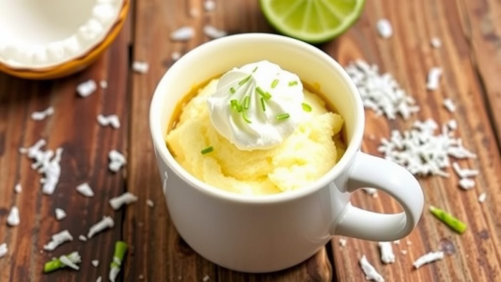 Coconut Lime Mug Cake