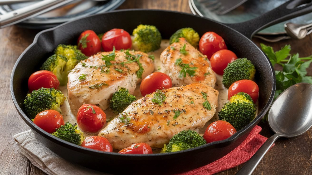 Savory Garlic Ranch Chicken Skillet Recipe - Food Blasts