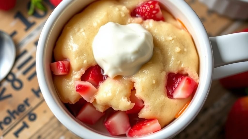 Strawberry Cream Mug Muffin