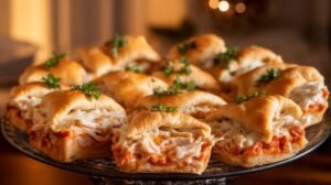 Chicken Alfredo Crescent Lasagna Cups