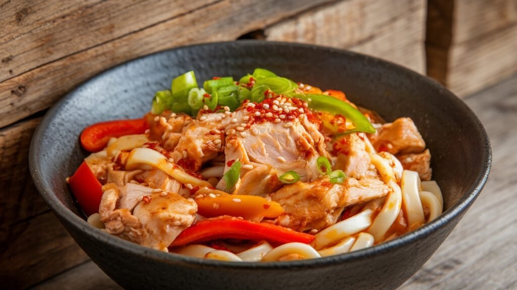 Spicy Chicken Udon Noodles