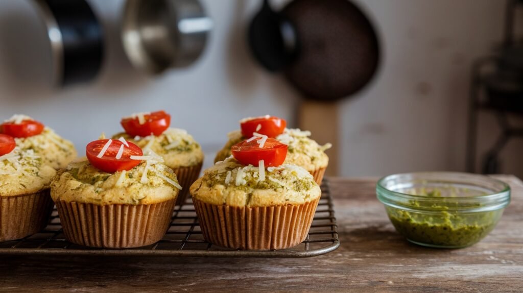Chicken Pesto Egg Muffins