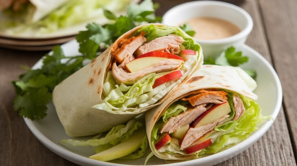 Chicken and Apple Slaw Wraps