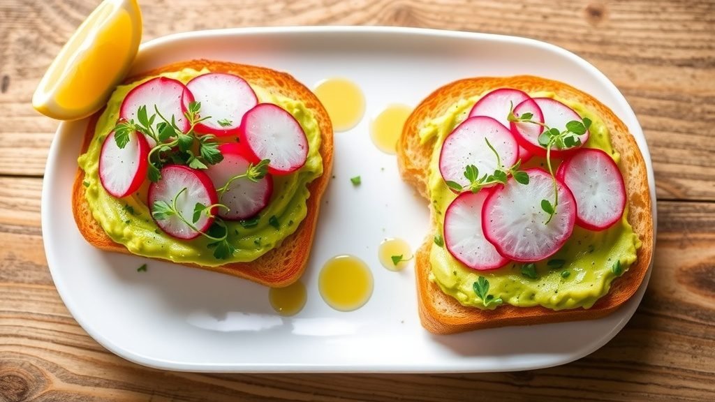 Avocado, Radish, and Microgreens Toast