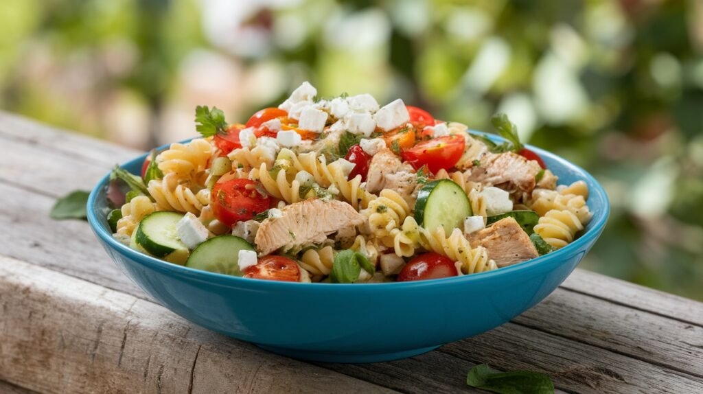 Chicken and Feta Pasta Salad