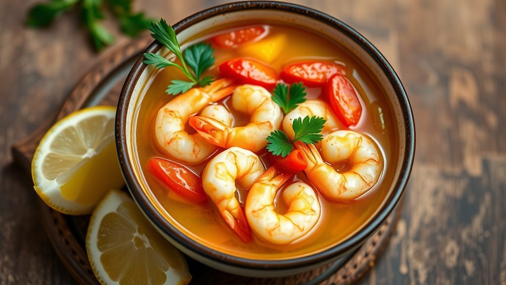 Saffron Shrimp Soup