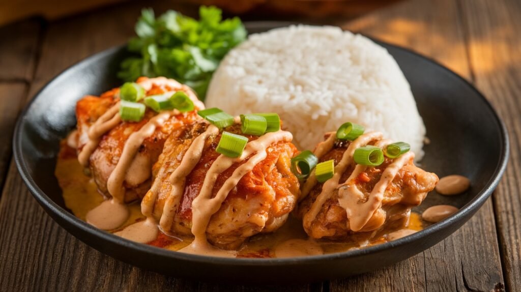 Skillet Bang Bang Chicken Thighs Recipe