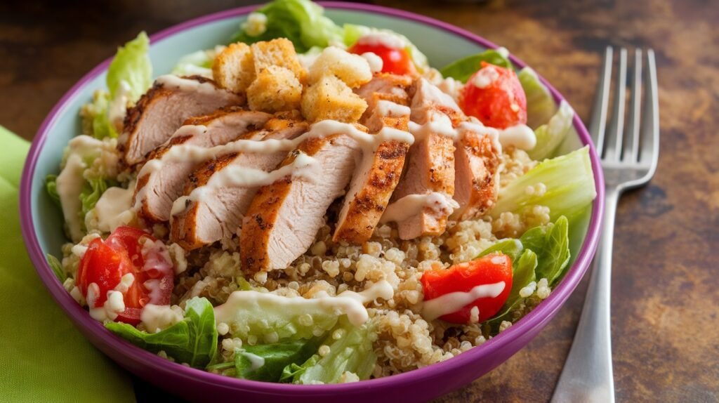 Chicken Caesar Quinoa Bowls