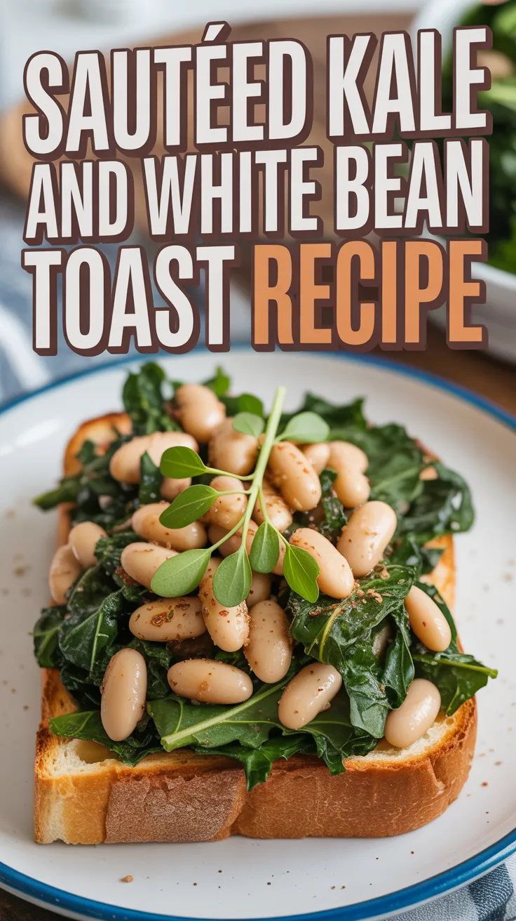 Sautéed Kale and White Bean Toast