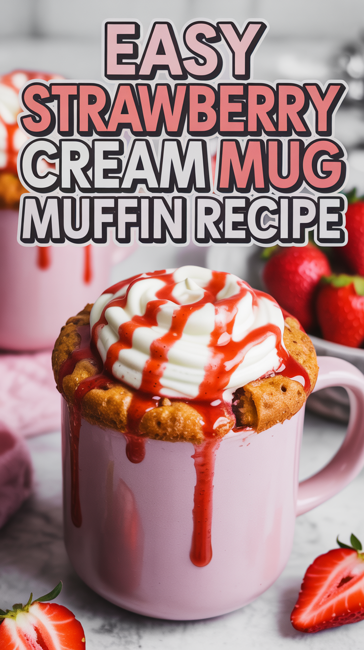 Strawberry Cream Mug Muffin