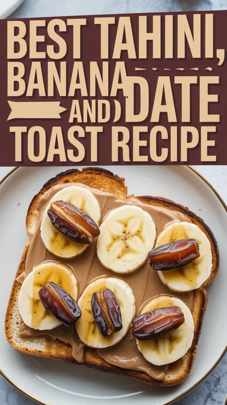 Tahini, Banana, and Date Toast