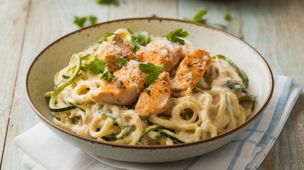 Chicken and Zoodle Alfredo
