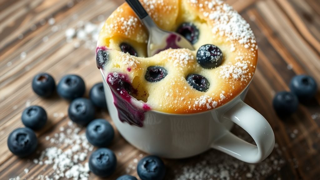 Blueberry Almond Mug Cake