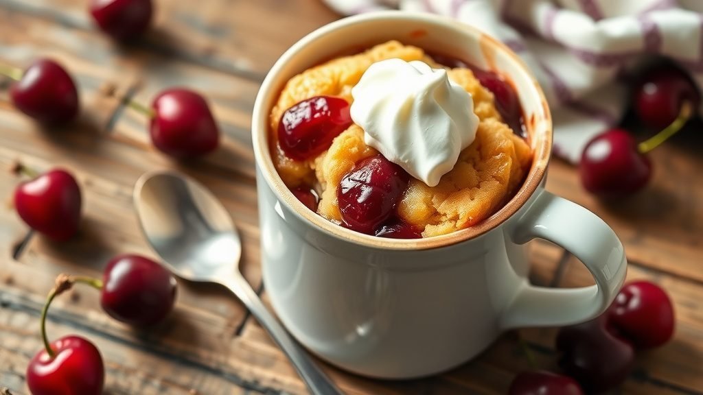 Cherry Cobbler Mug Cake
