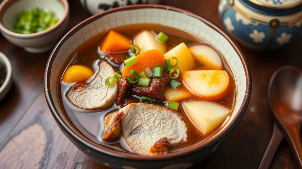 Japanese Tonjiru (Pork & Miso Soup)