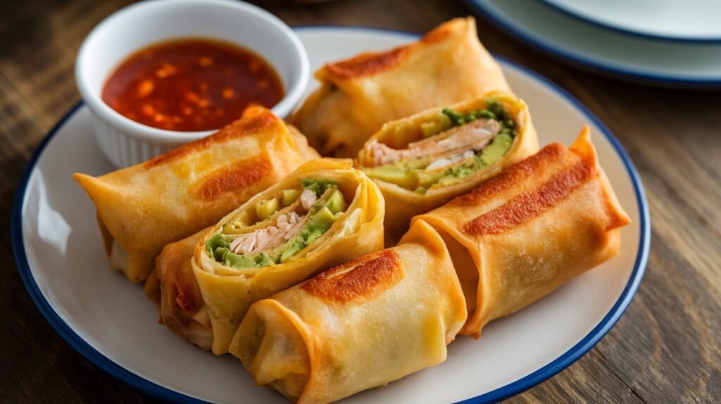 Chicken Avocado Egg Rolls